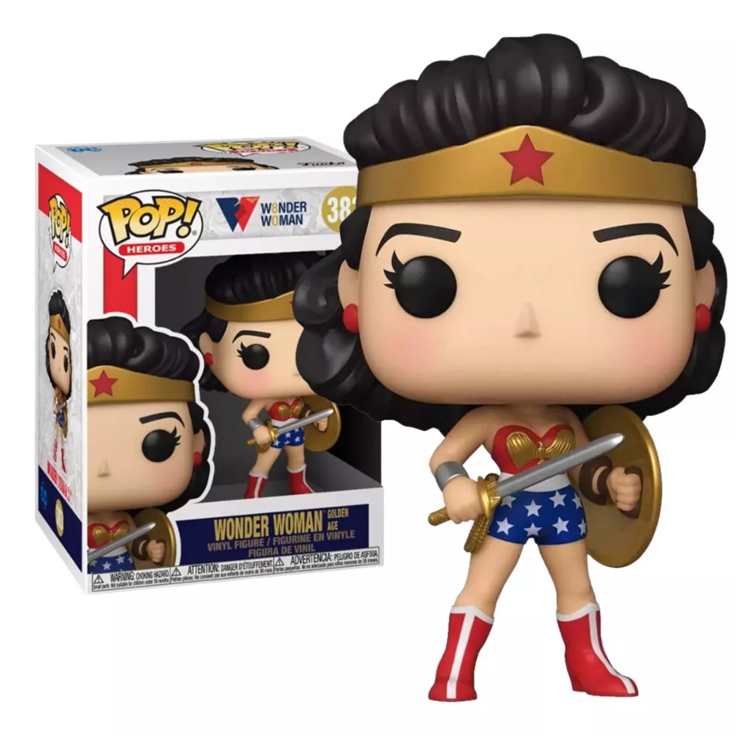 Funko Pop Wonder Woman Edad Dorada Heroes Mujer Maravilla Dc