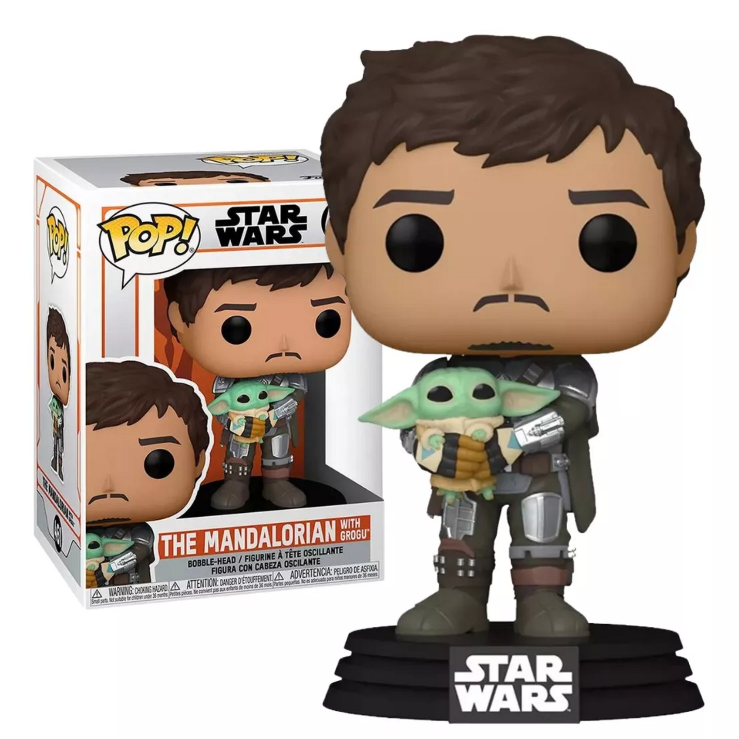 Funko Pop The Mandalorian With Grogu 461 Star Wars Yoda Bebe