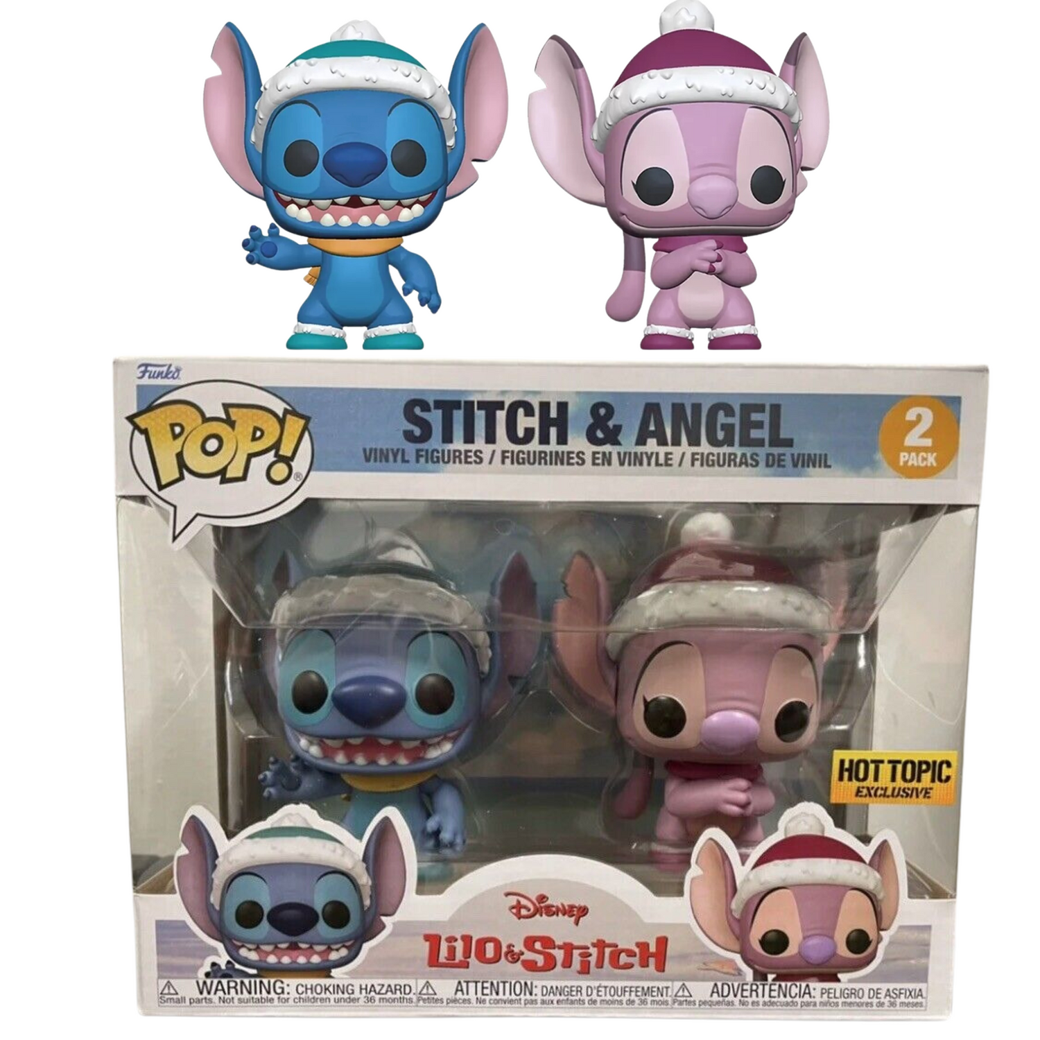 Funko Pop Paquete Stitch Y Angel Navidad 2 Pack Hot Topic