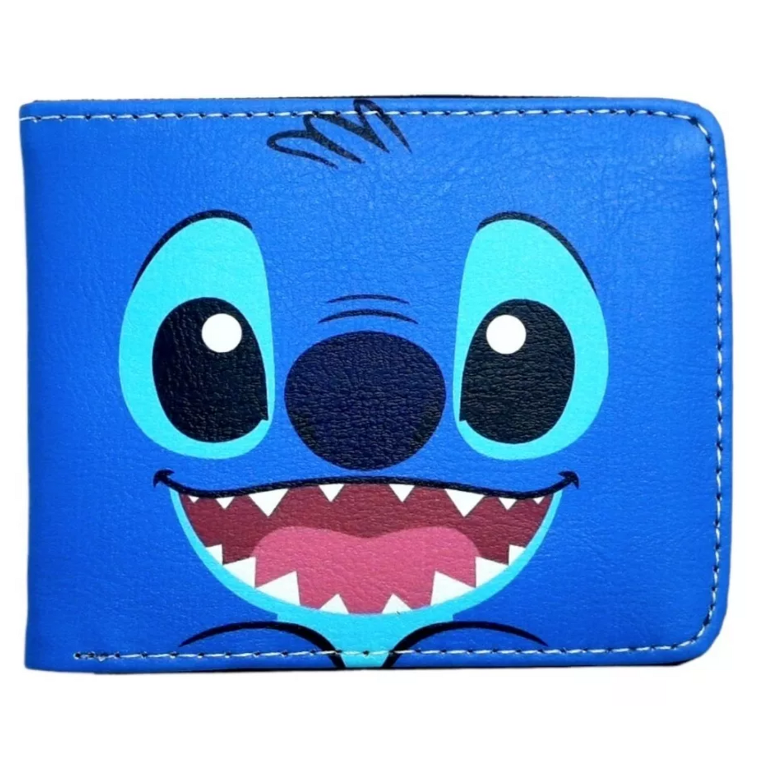 Cartera Stitch Disney Lilo Billetera Azul Carita