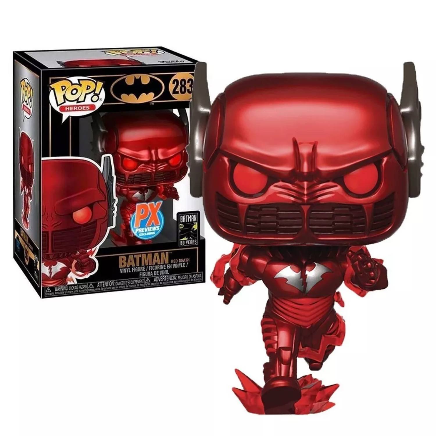 Funko Pop Dc Comics Batman 283 Red Death Metal Exclusivo