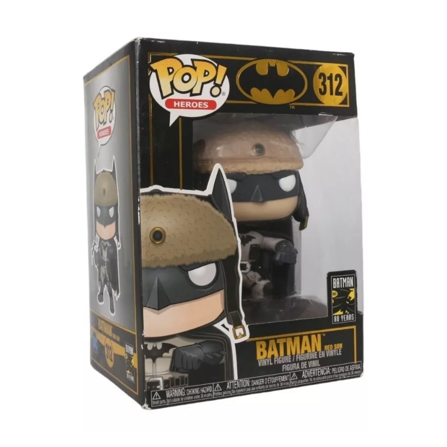 Funko Pop Dc Comics Gorro Batman 312 Heroes Red Caja Lastimada