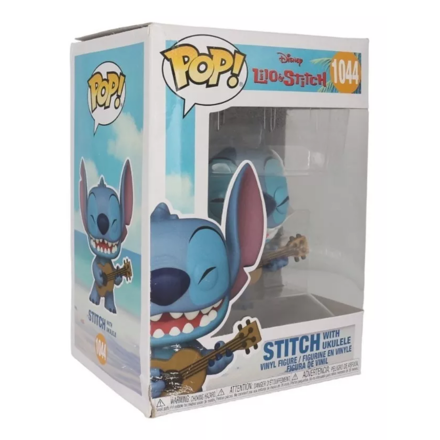 Funko Pop Disney Lilo Stitch Stich Ukelele Caja Lastimada