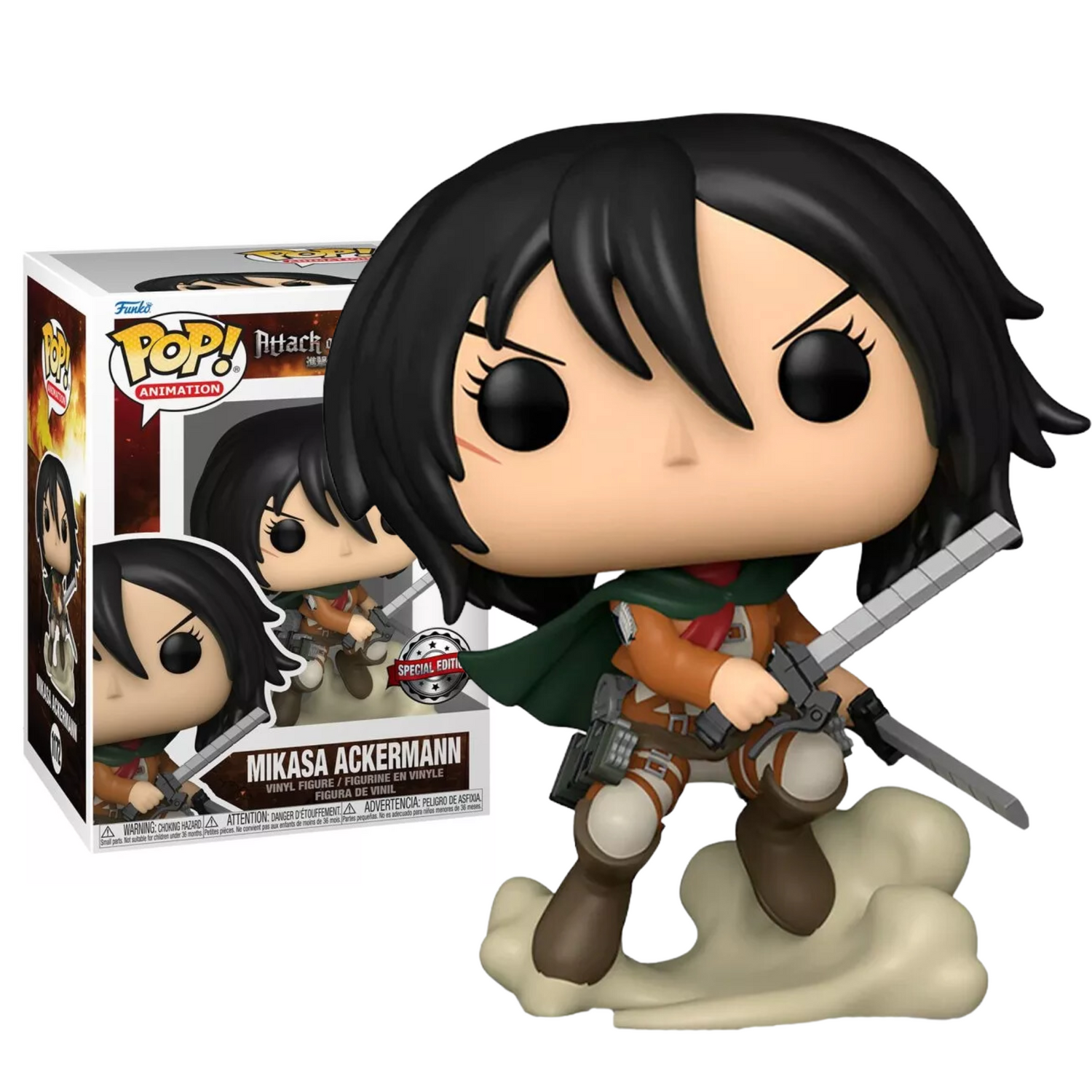 Funko Pop Mikasa 1172 Attack Titan Levi Exclusivo