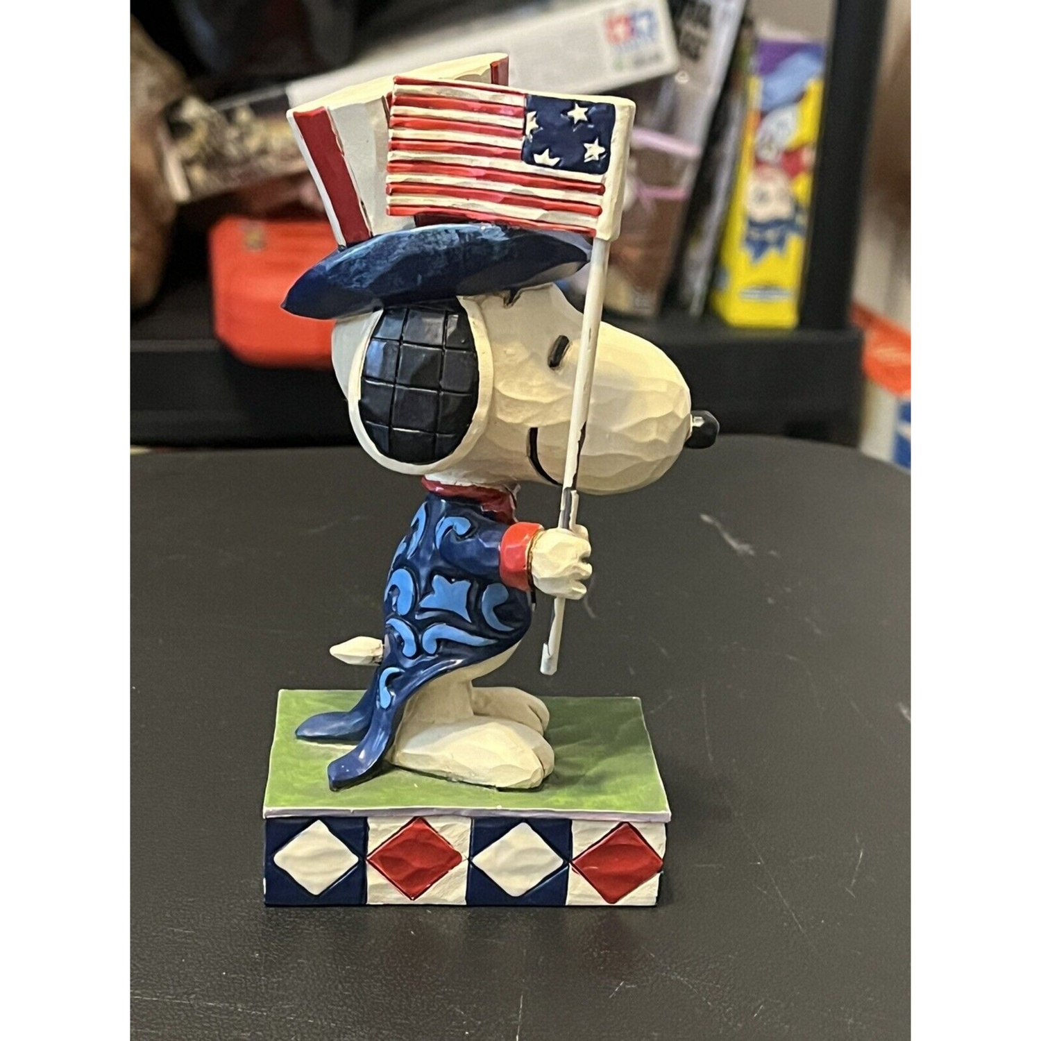 Figura Enesco Snoopy Patriotica  Peanuts Resina Jim Shore 4