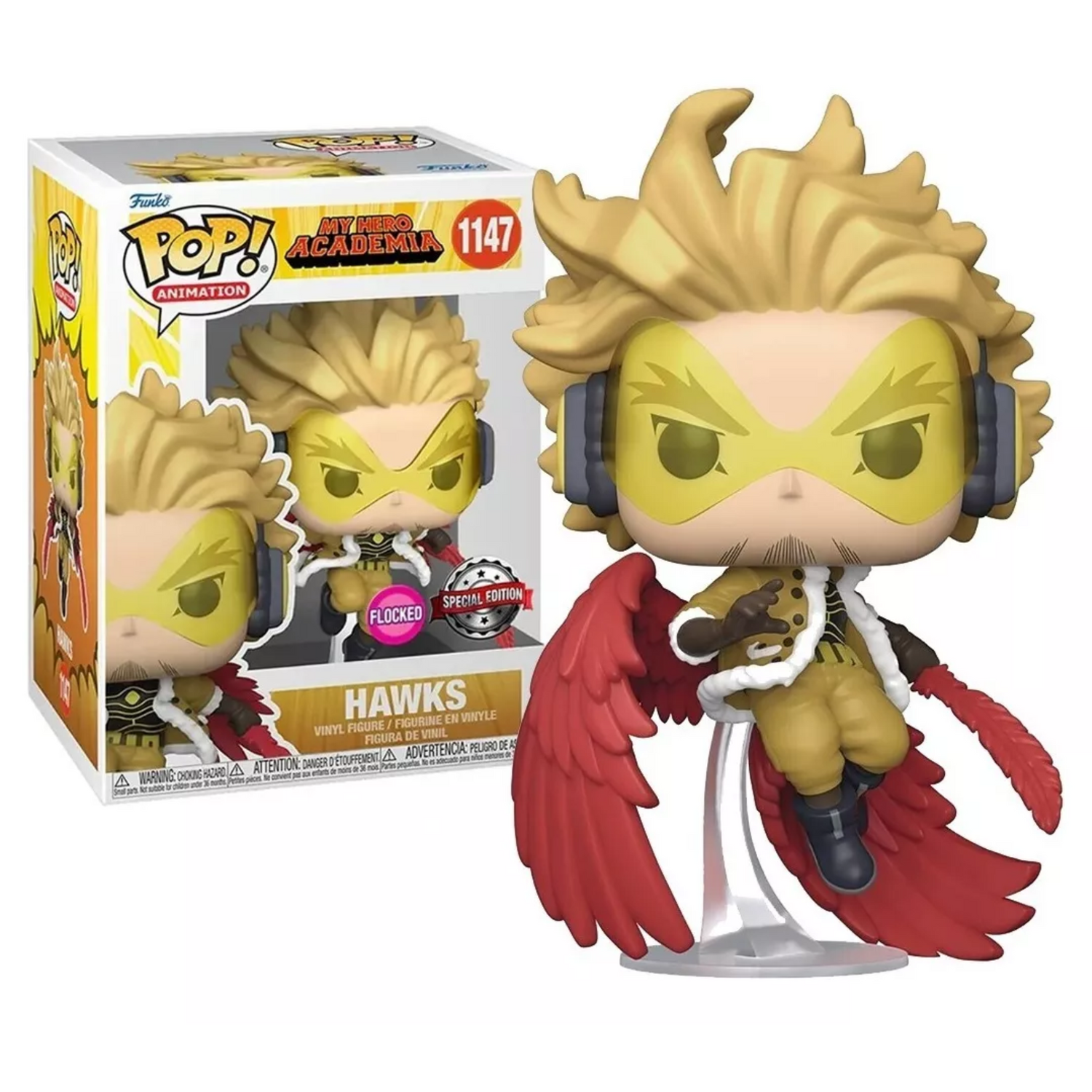 Funko Pop Hawks 1147 Exclusivo Floked My Hero Academia