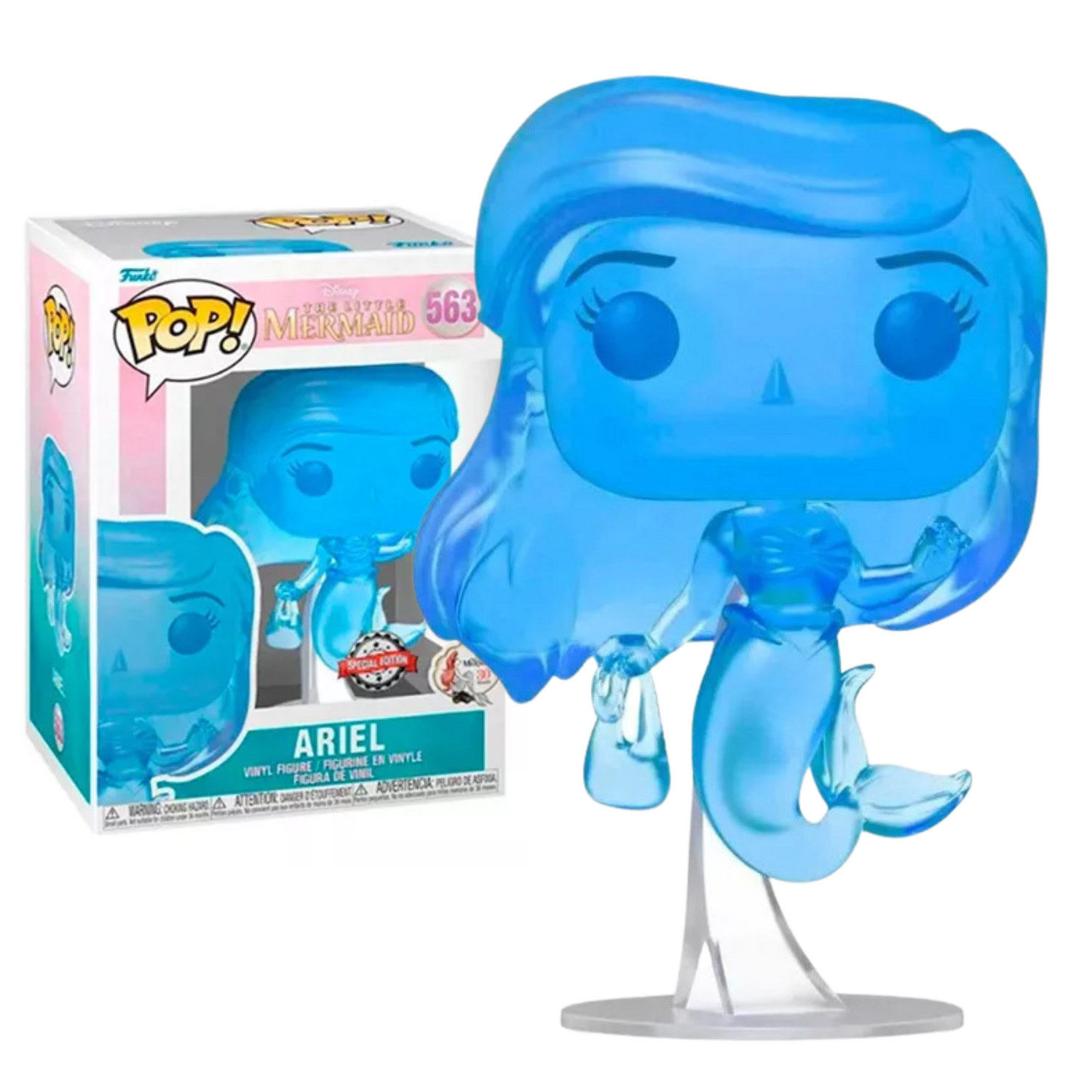 Funko Pop Ariel 563 Bolsita Azul Agua Exclusiva Traslucido