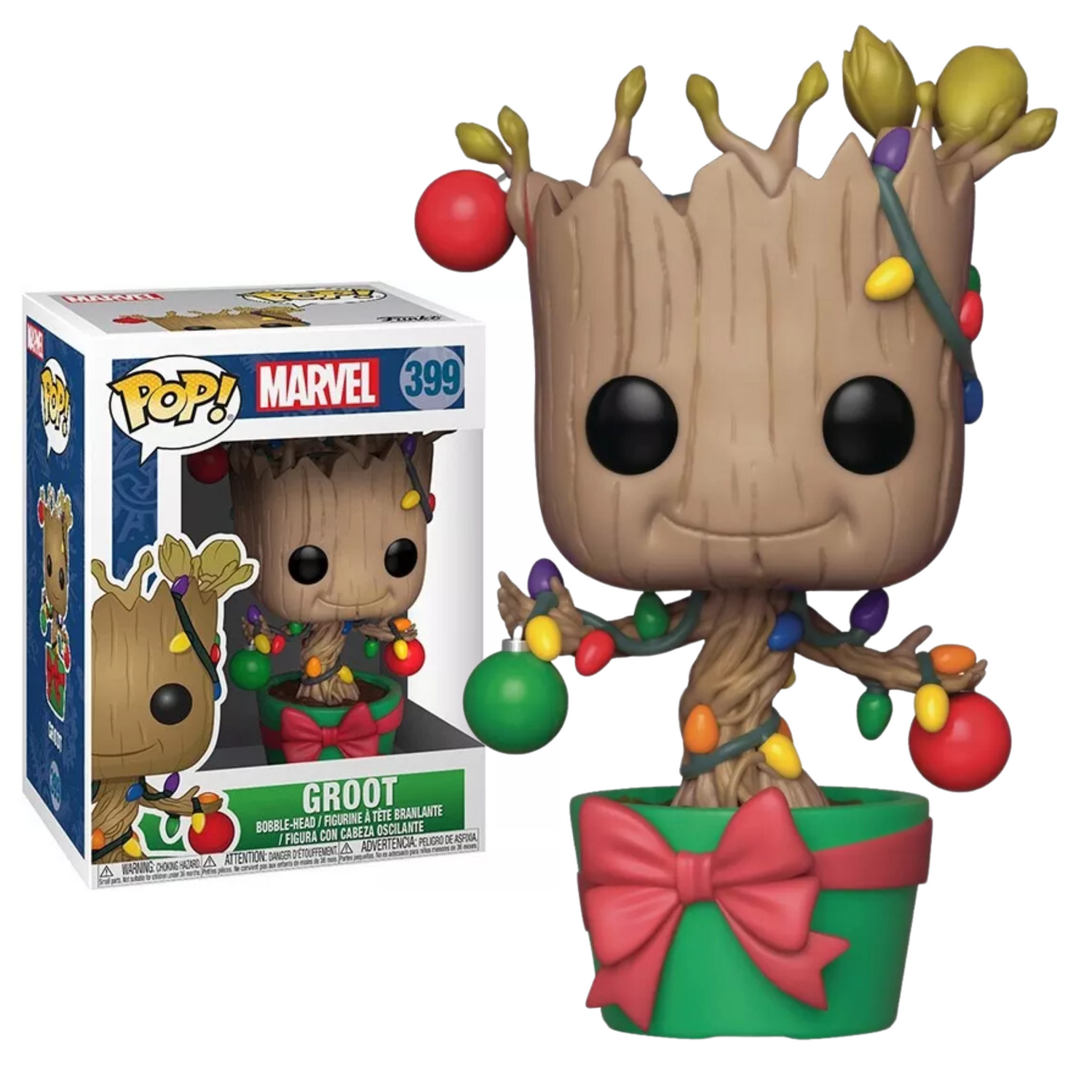 Funko Pop Groot 399 Luces Navideño Marvel Holiday