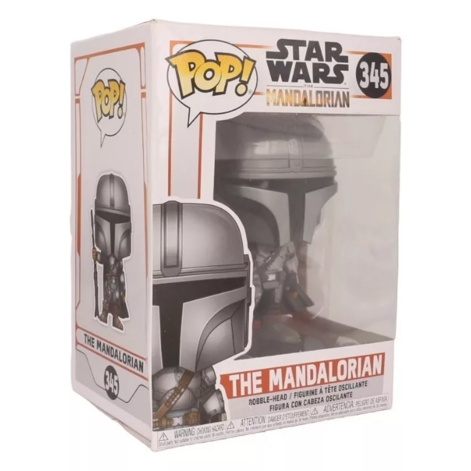 Funko Pop Star Wars Mandalorian 345 Mandaloriano Caja Lastimada
