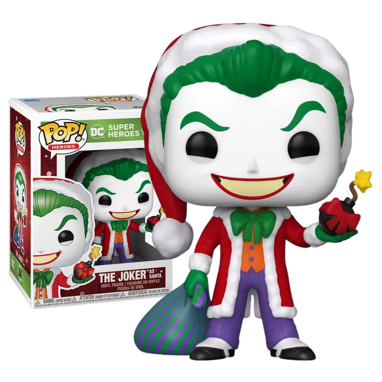 Funko Pop Joker Santa Navidad 358 Dc Harley Guason Christmas