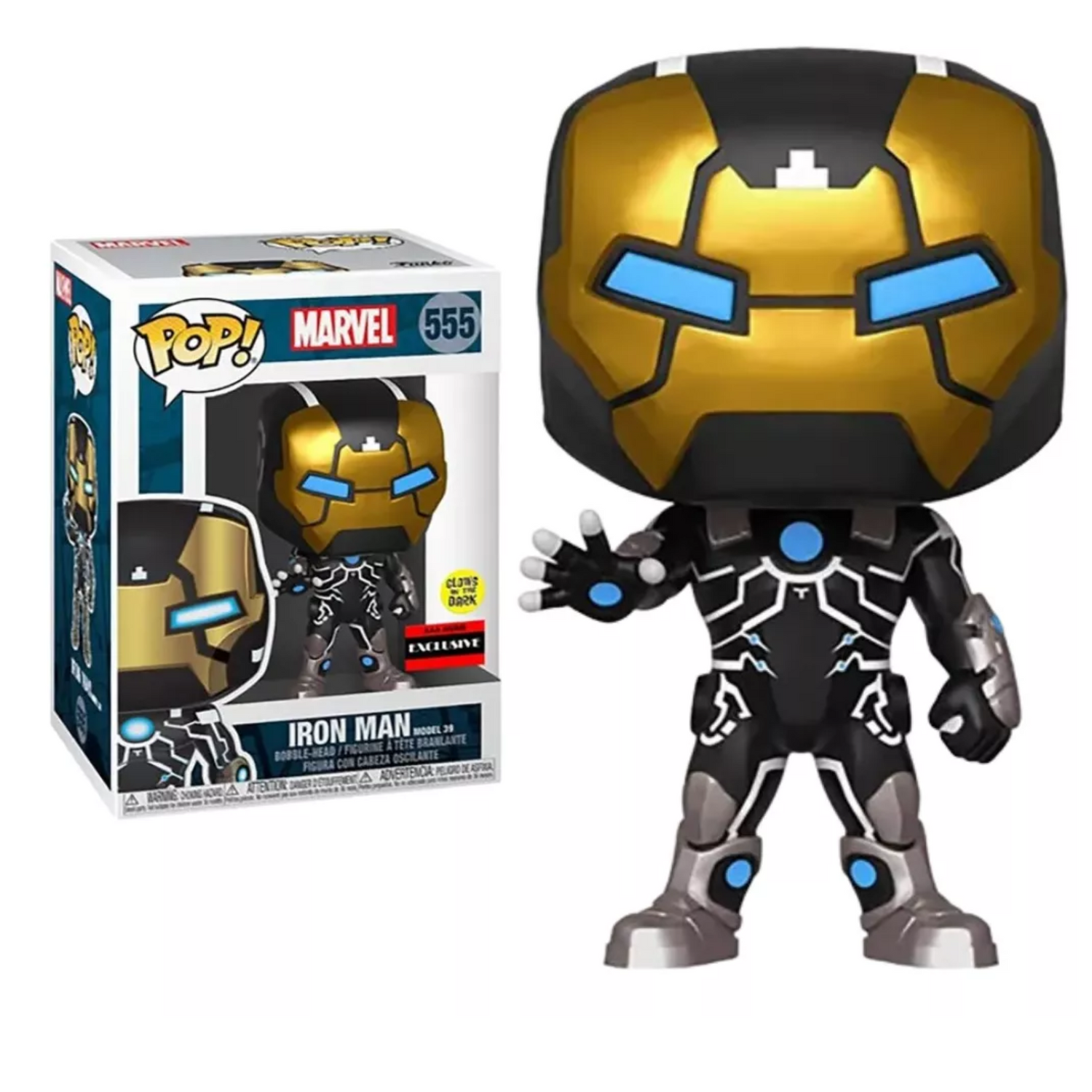 Funko Pop Iron Man Model 39 Glows Brilla Exclusivo Ironman