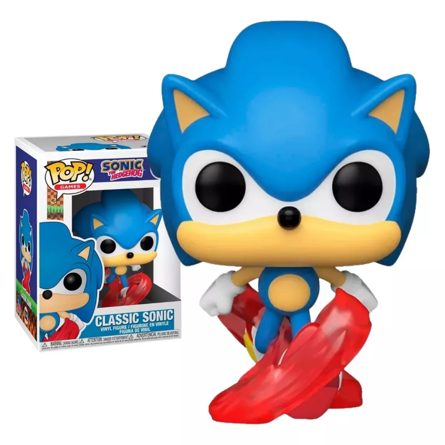Funko Pop Sonic Clasico Juego 632 Videojuego Azul