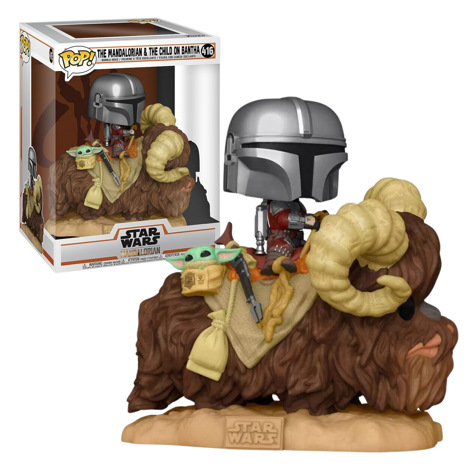 Funko Pop Deluxe Mandalorian & Child On Bantha 416