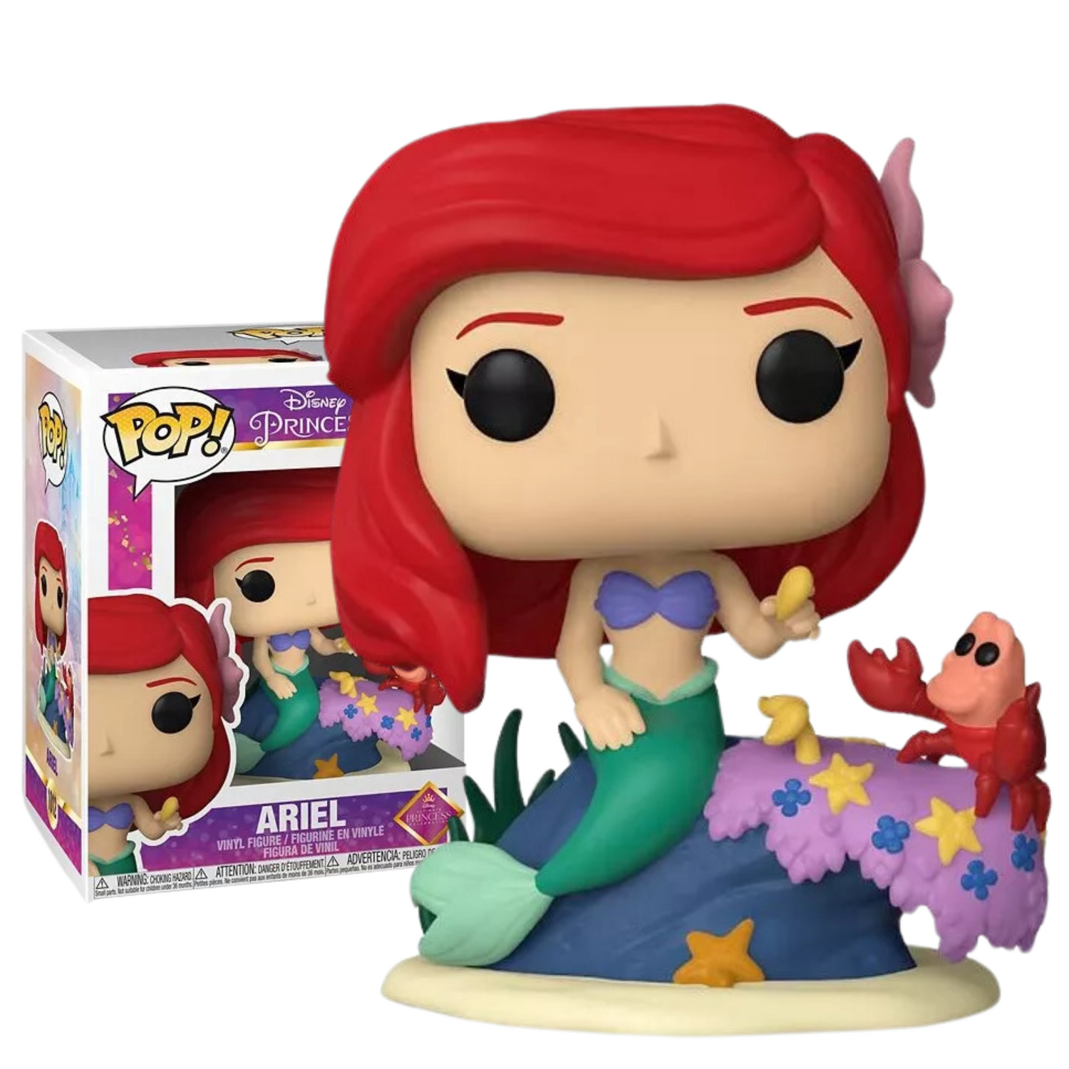 Funko Pop Ariel 1012 Sentada Bajo Mar Disney Princesas