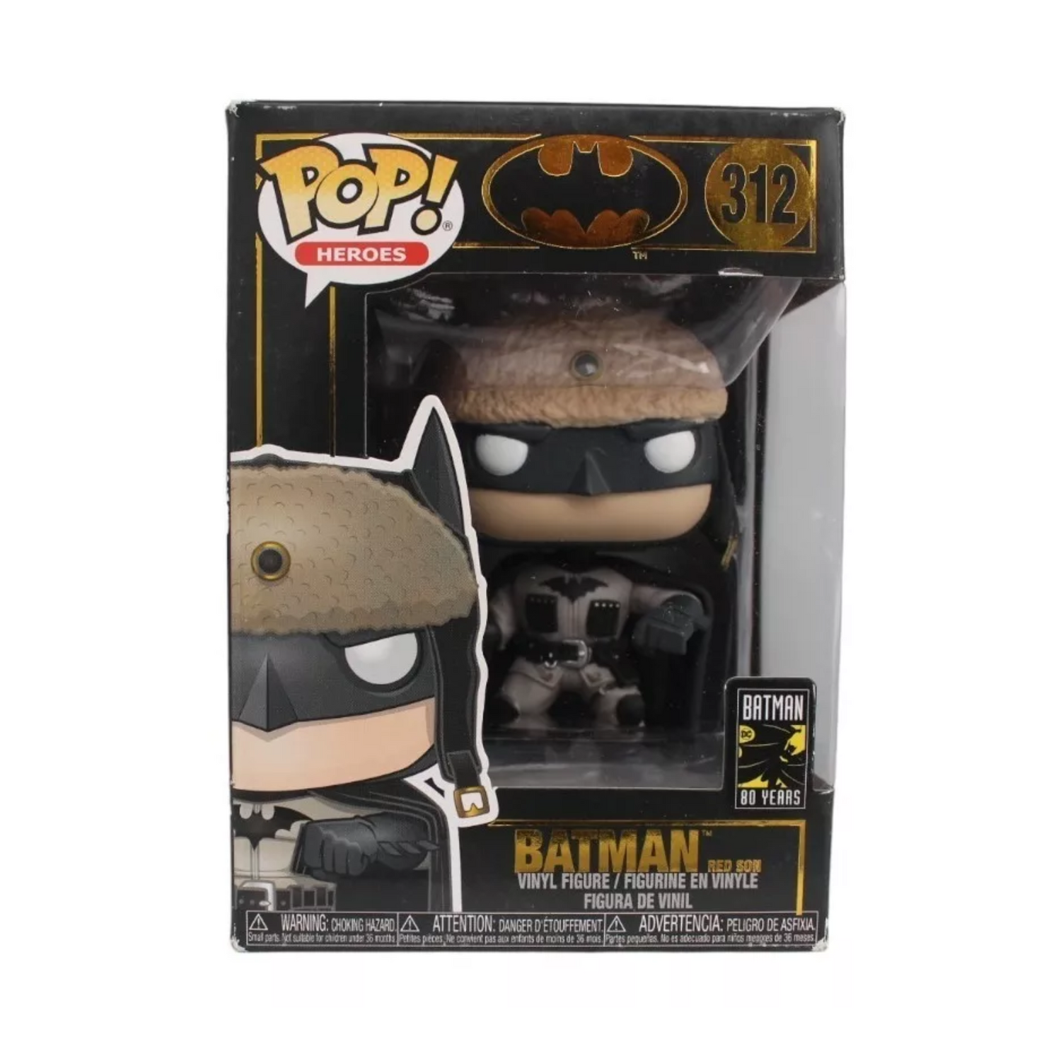 Funko Pop Dc Comics Gorro Batman 312 Heroes Red Caja Lastimada