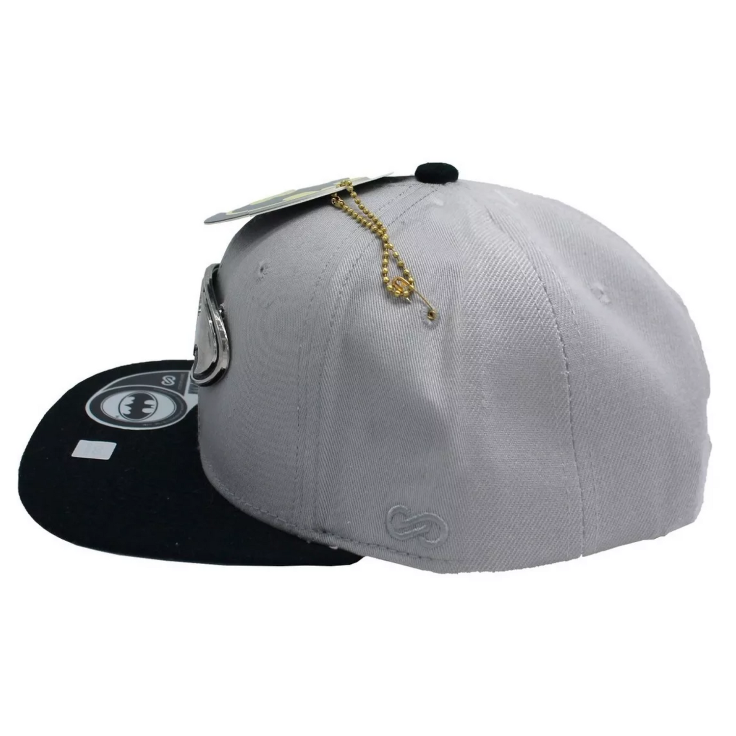 Gorra Batman Negra Hombre Caballero Dc Metal Vinipiel Gris