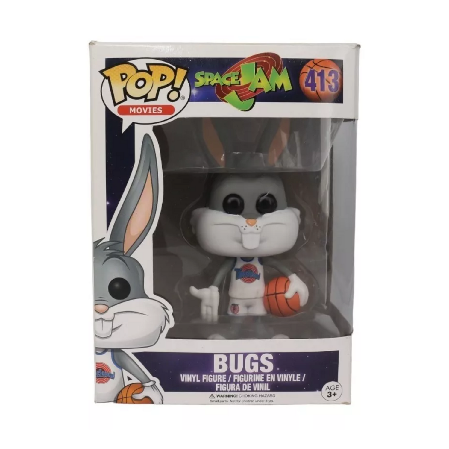 Funko Pop Bugs Bunny Space Jam Movie Uniforme 413 Caja Lastimada