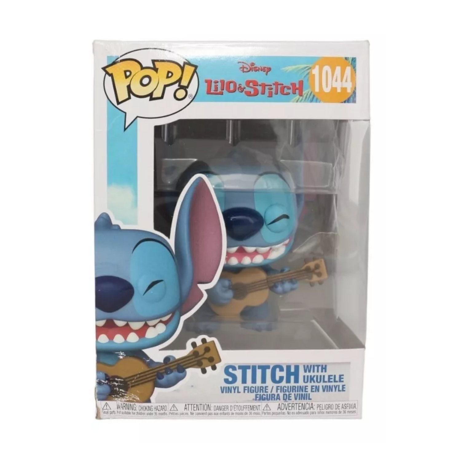 Funko Pop Disney Lilo Stitch Stich Ukelele Caja Lastimada