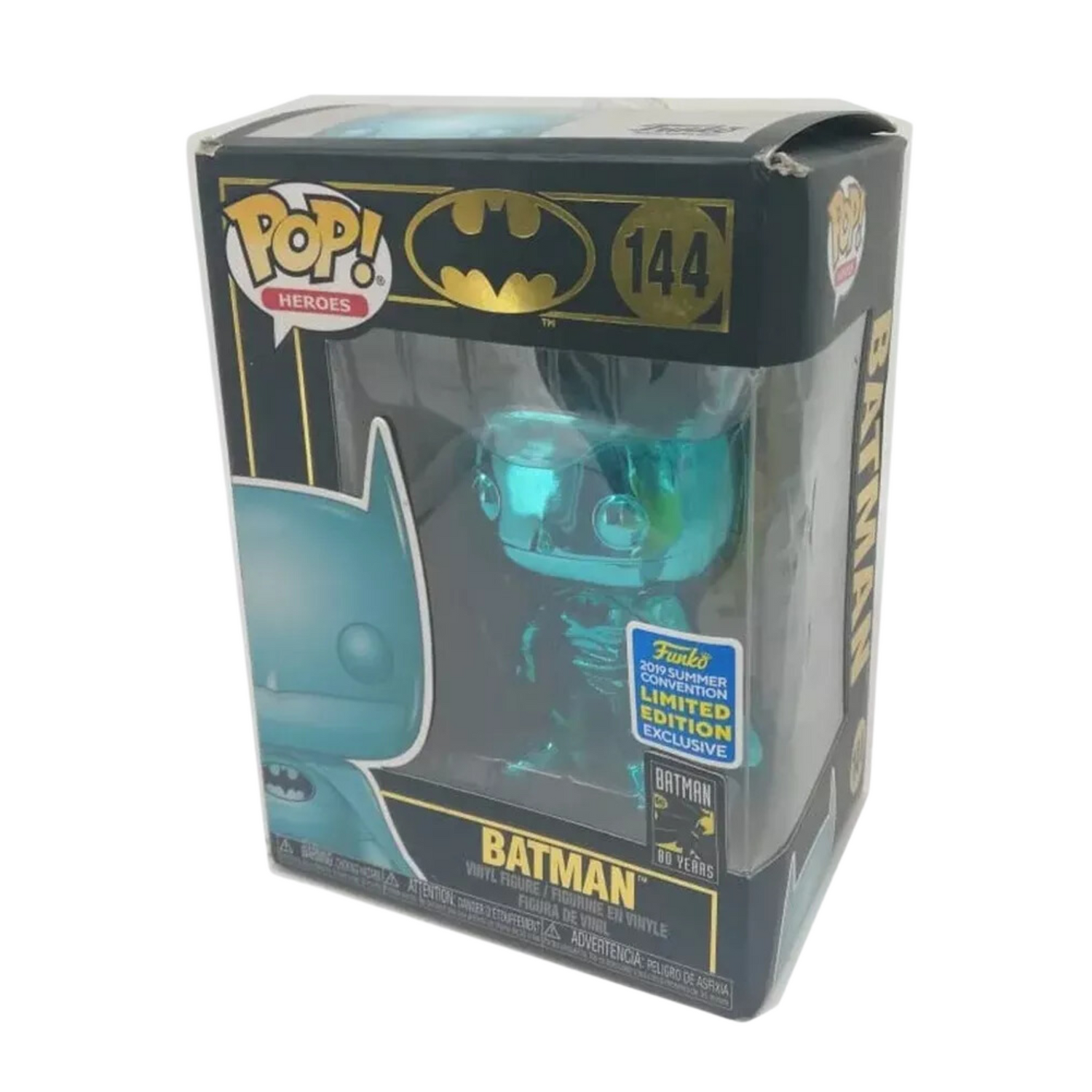 Funko Pop Batman Chrome Blue Caja Lastimada Exclusive 2019