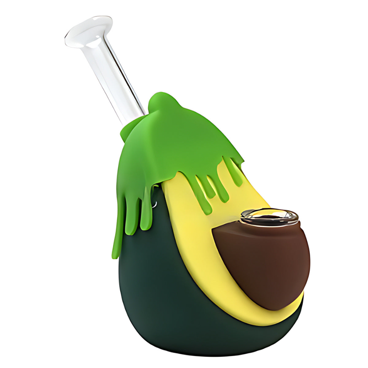 Pipa de Silicon de Aguacate con Slime 12cm