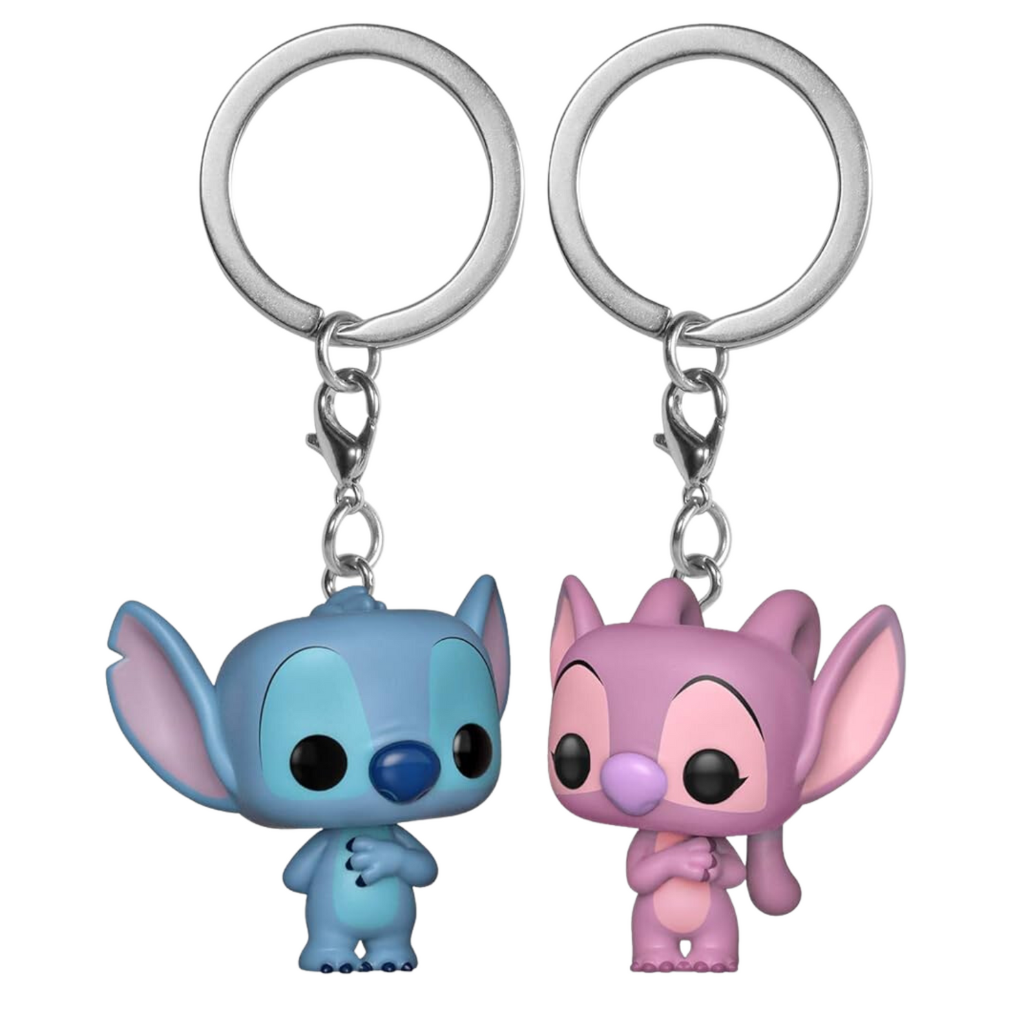 Llavero Doble Funko Pop Stitch Y Angel Pareja Disney
